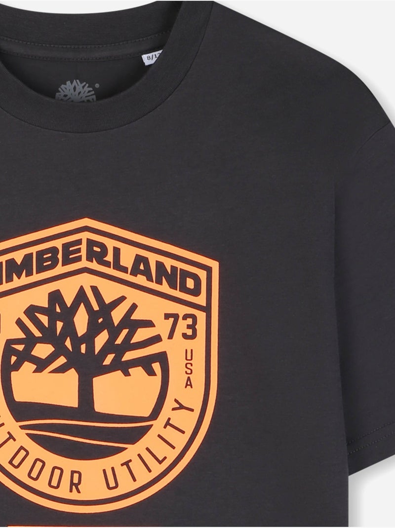 Camiseta de cuello redondo - Timberland Negro - Kiabi