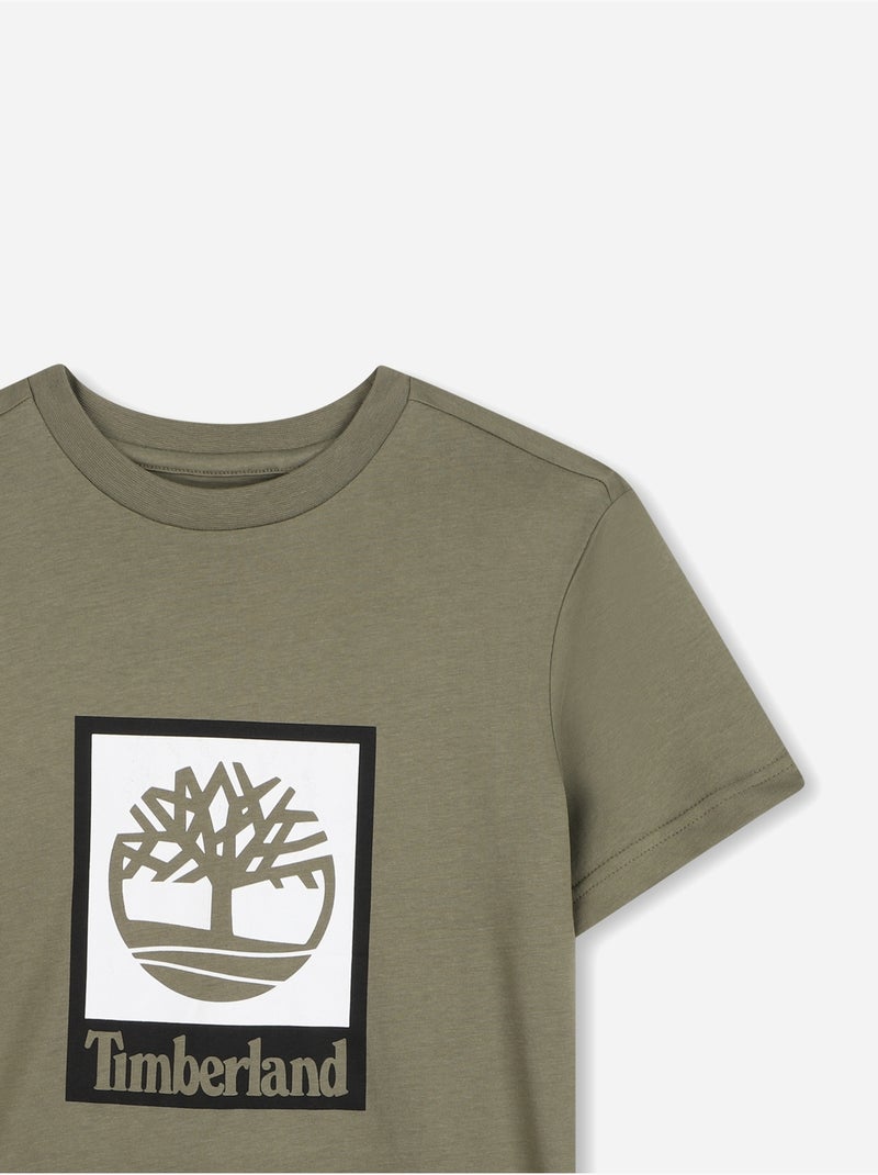 Camiseta de cuello redondo - Timberland Verde - Kiabi