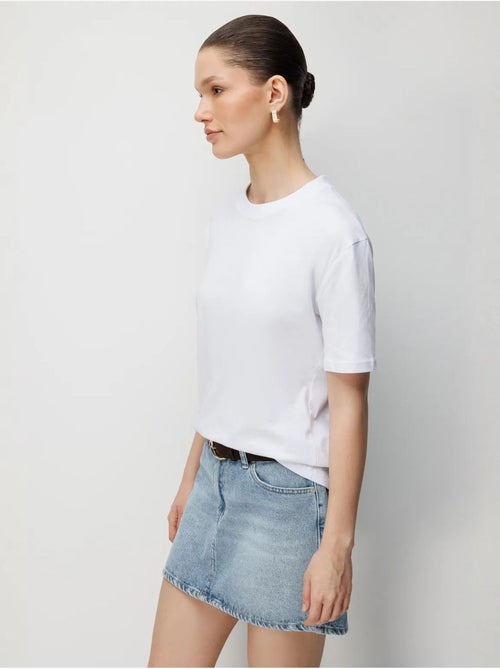 Camiseta de cuello redondo acanalada extragrande mixray - Kiabi