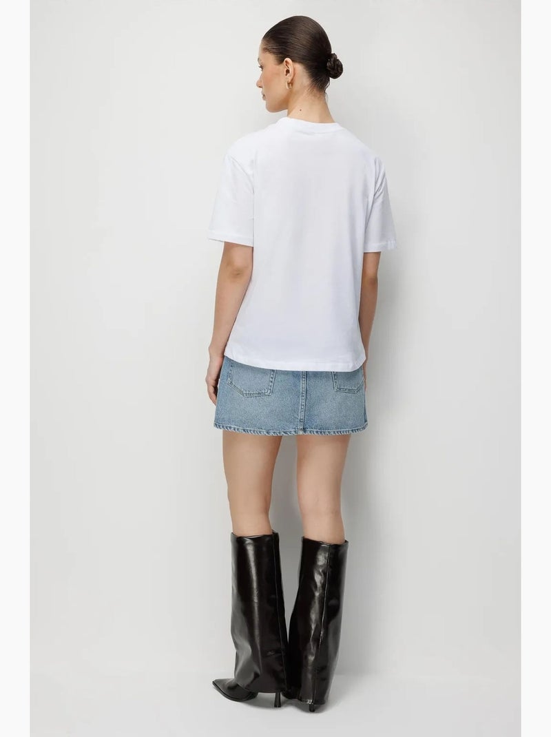 Camiseta de cuello redondo acanalada extragrande mixray Blanco - Kiabi