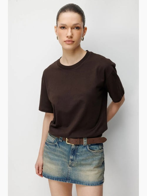 Camiseta de cuello redondo acanalada extragrande mixray - Kiabi