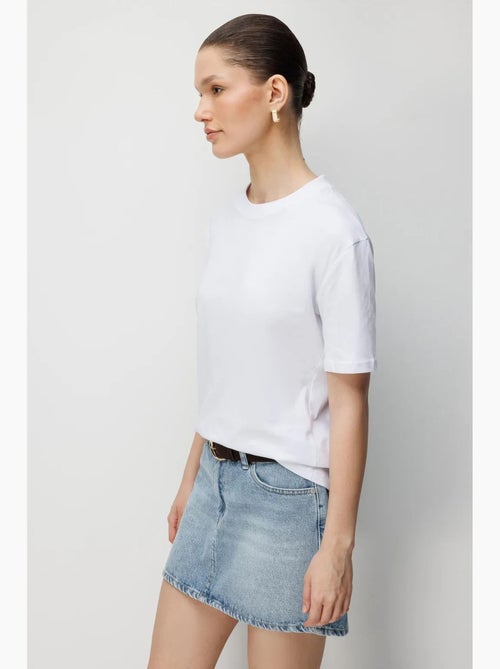 Camiseta de cuello redondo acanalada extragrande mixray - Kiabi