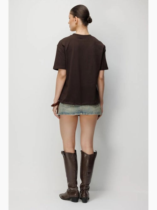 Camiseta de cuello redondo acanalada extragrande mixray - Kiabi