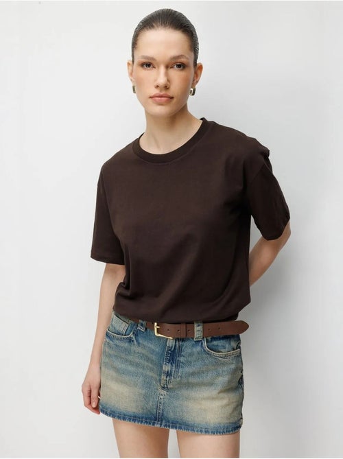 Camiseta de cuello redondo acanalada extragrande mixray - Kiabi
