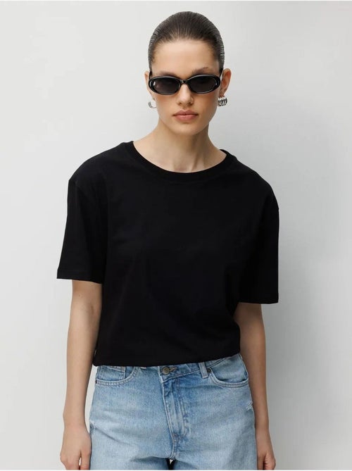 Camiseta de cuello redondo acanalada extragrande mixray - Kiabi
