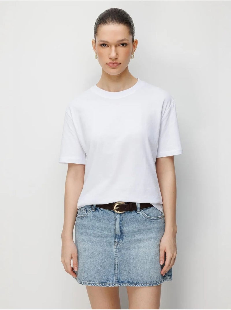 Camiseta de cuello redondo acanalada extragrande mixray Negro - Kiabi