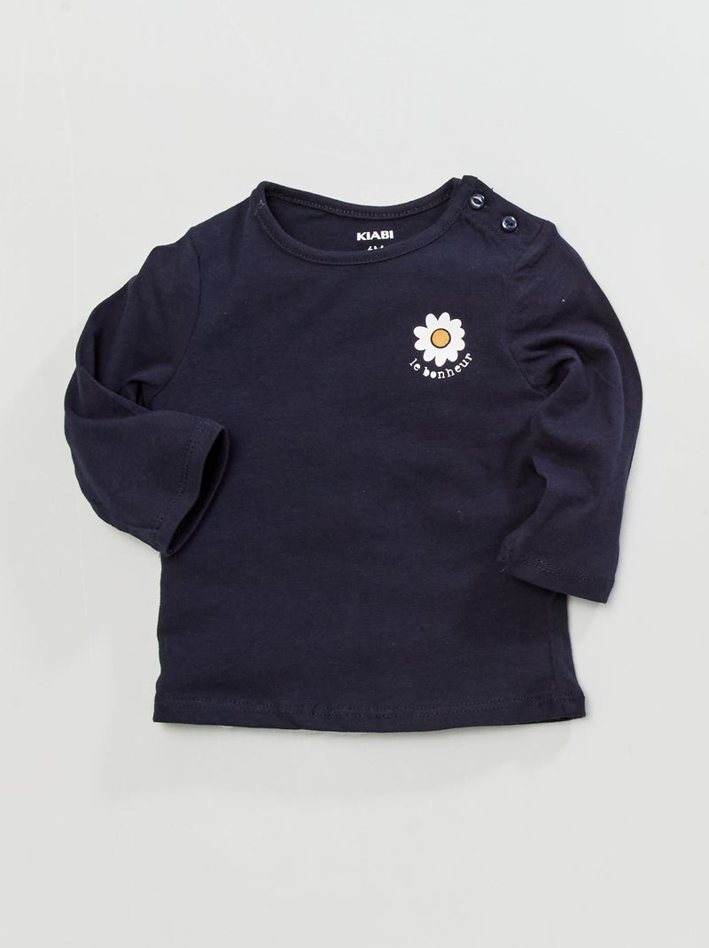 Camiseta de cuello redondo AZUL - Kiabi