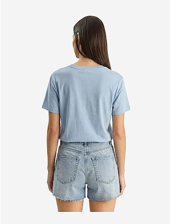 Camiseta de cuello redondo bordada lucci