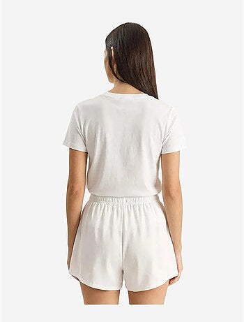 Camiseta de cuello redondo bordada lucci