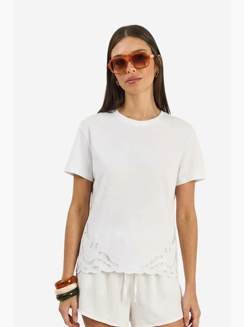 Camiseta de cuello redondo bordada lucci - Kiabi