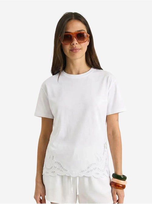 Camiseta de cuello redondo bordada lucci - Kiabi