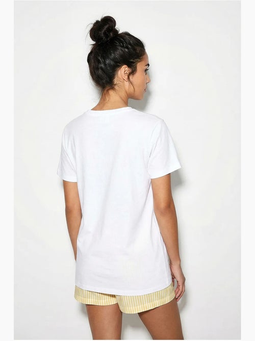Camiseta de cuello redondo bordada lucci - Kiabi