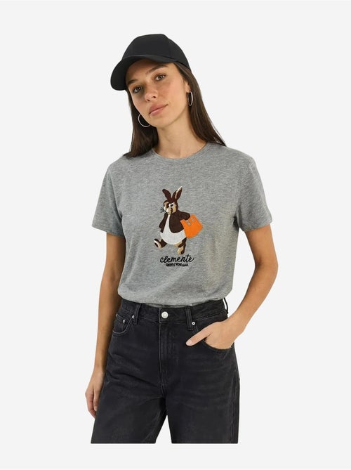 Camiseta de cuello redondo bordada lucci - Kiabi Camiseta de cuello redondo bordada lucci - Kiabi