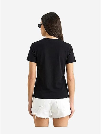 Camiseta de cuello redondo bordada lucci