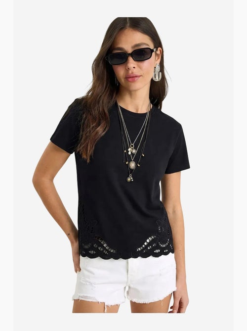 Camiseta de cuello redondo bordada lucci - Kiabi