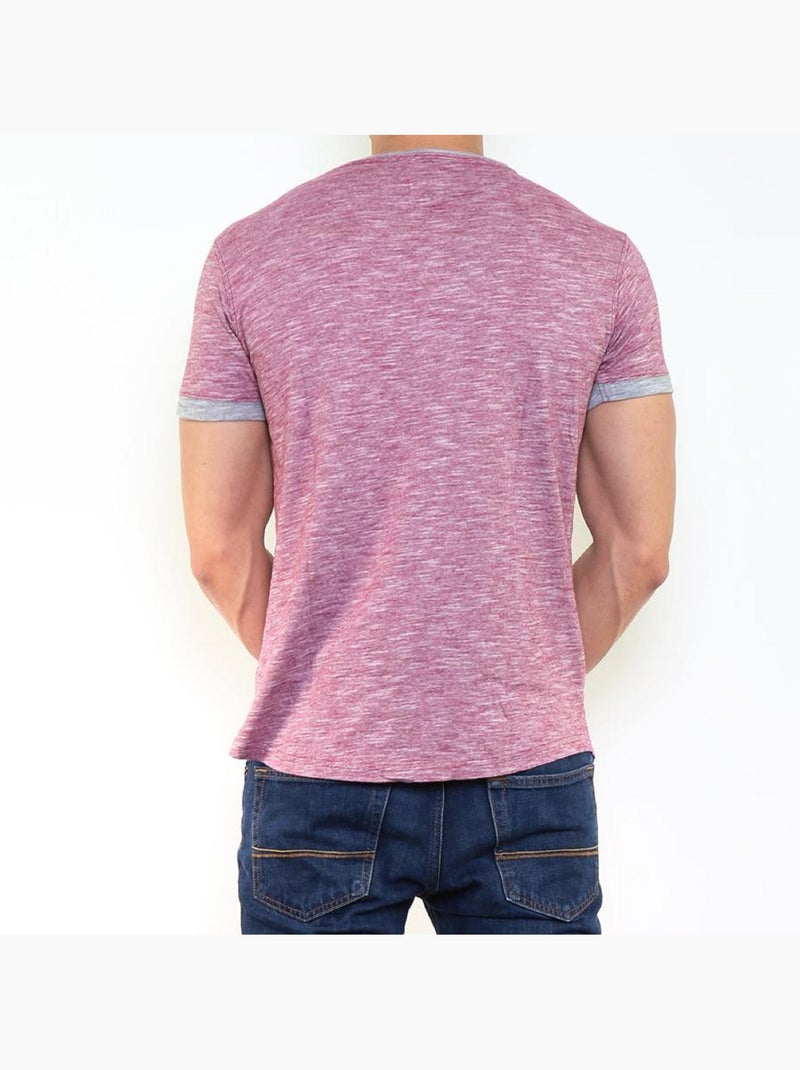 Camiseta de cuello redondo Burdeos - Kiabi