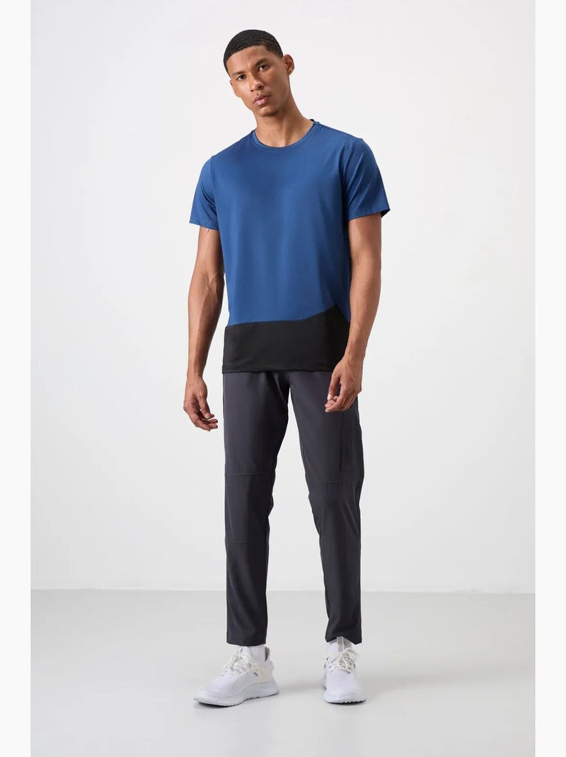 Camiseta de cuello redondo color block tommy Azul Negro - Kiabi