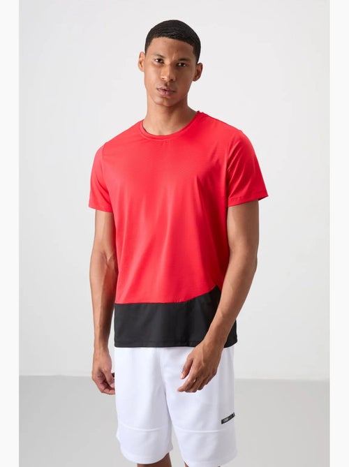 Camiseta de cuello redondo color block tommy - Kiabi