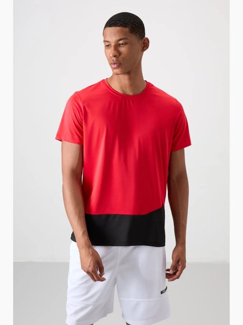 Camiseta de cuello redondo color block tommy - Kiabi