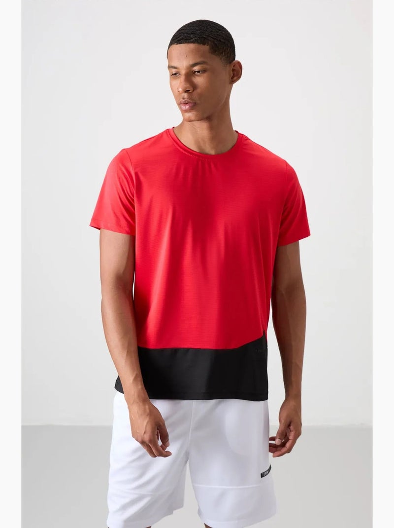Camiseta de cuello redondo color block tommy Negro Rojo - Kiabi