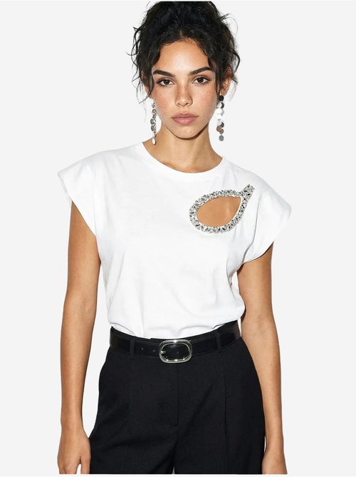 Camiseta de cuello redondo con cut-out lucci - Kiabi Camiseta de cuello redondo con cut-out lucci - Kiabi