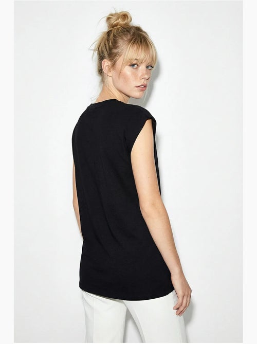 Camiseta de cuello redondo con cut-out lucci - Kiabi