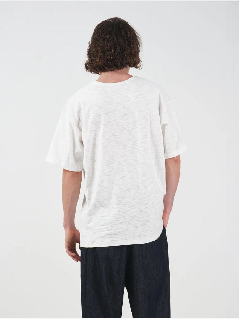 Camiseta de cuello redondo con detalle de botones giesto Blanco - Kiabi