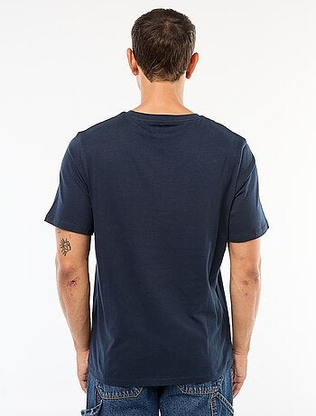 Camiseta de cuello redondo con estampado en algodón