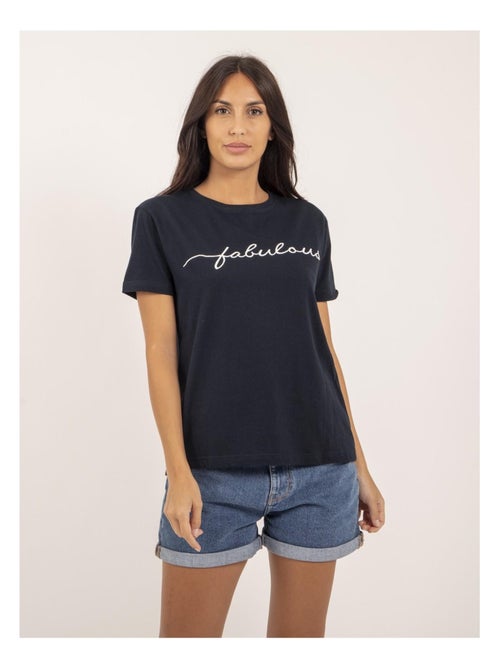 Camiseta de cuello redondo con mensaje FIORELLI - Kiabi