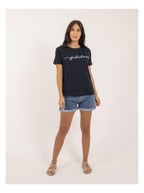 Camiseta de cuello redondo con mensaje FIORELLI - Kiabi