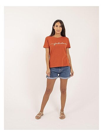 Camiseta de cuello redondo con mensaje FIORELLI