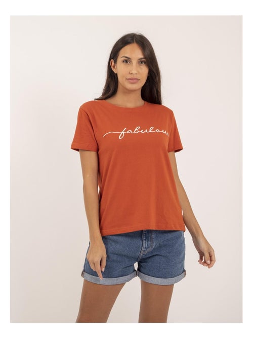 Camiseta de cuello redondo con mensaje FIORELLI - Kiabi