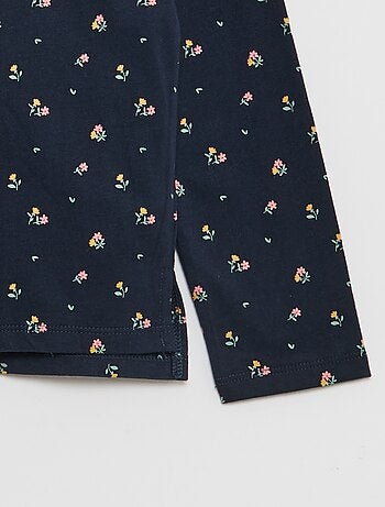 Camiseta de cuello redondo con volantes - colección fácil de poner