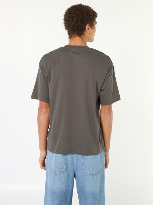 Camiseta de cuello redondo de algodón - Kiabi