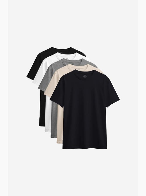 Camiseta de cuello redondo de algodón y elastano para mujer tommy - Kiabi