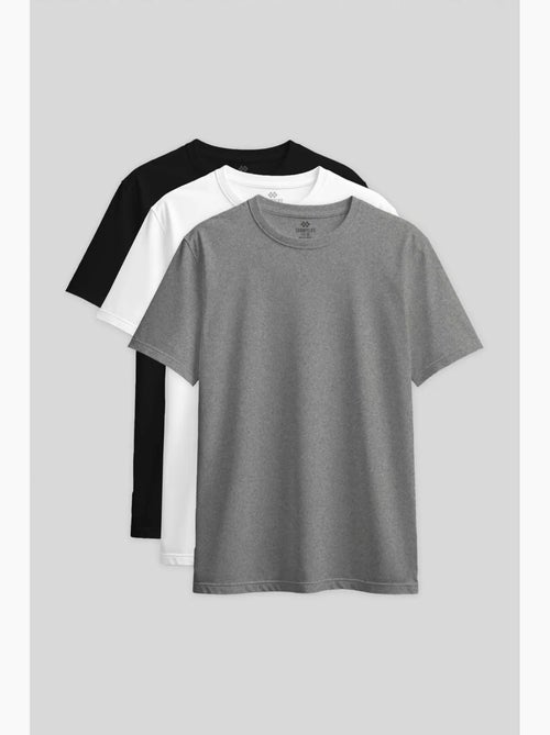 Camiseta de cuello redondo de algodón y elastano para mujer tommy - Kiabi