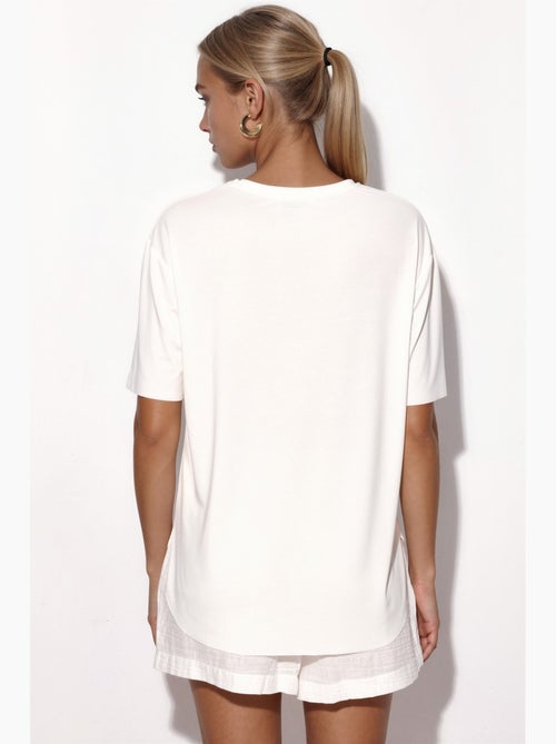 Camiseta de cuello redondo de corte holgado busem - Kiabi Camiseta de cuello redondo de corte holgado busem - Kiabi