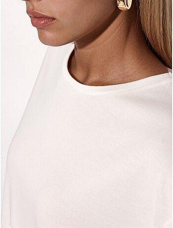 Camiseta de cuello redondo de corte holgado busem