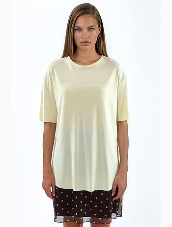Camiseta de cuello redondo de corte holgado busem