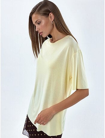 Camiseta de cuello redondo de corte holgado busem
