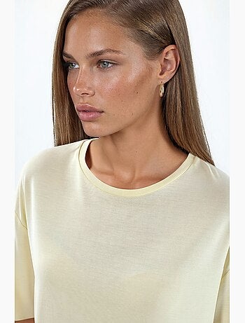 Camiseta de cuello redondo de corte holgado busem