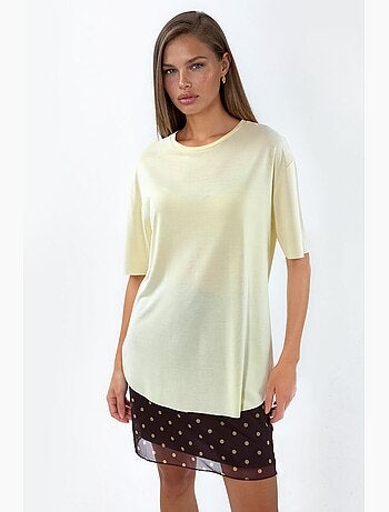 Camiseta de cuello redondo de corte holgado busem