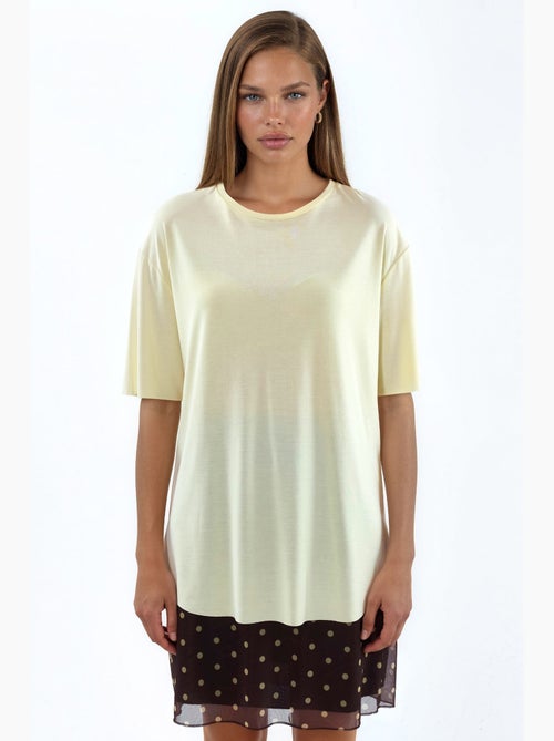 Camiseta de cuello redondo de corte holgado busem - Kiabi