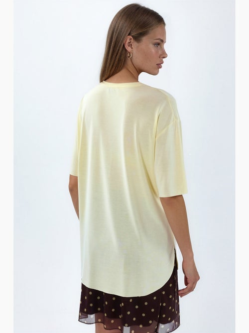 Camiseta de cuello redondo de corte holgado busem - Kiabi
