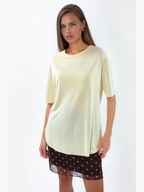 Camiseta de cuello redondo de corte holgado busem - Kiabi