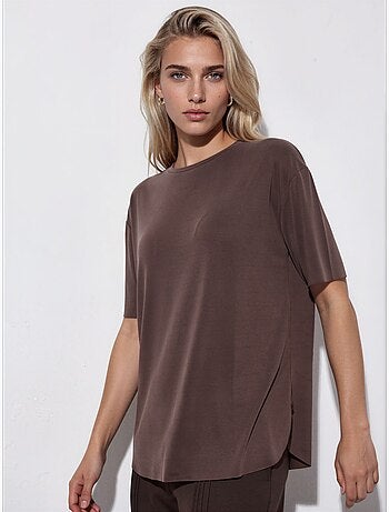 Camiseta de cuello redondo de corte holgado busem