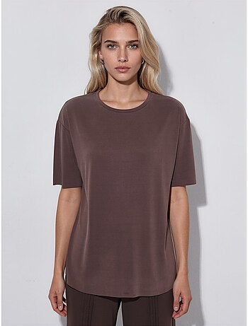 Camiseta de cuello redondo de corte holgado busem