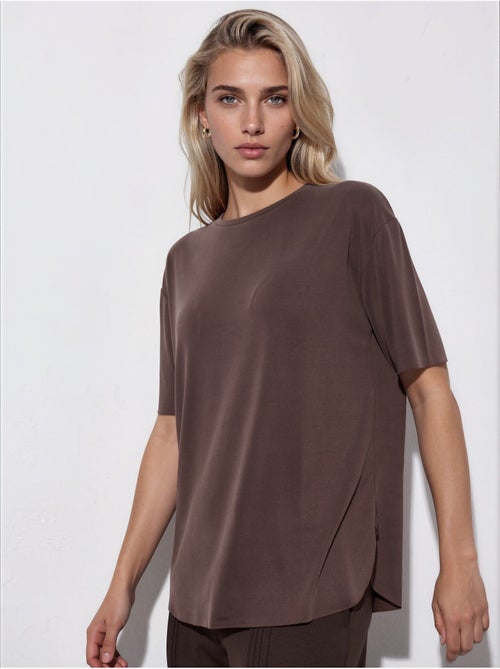 Camiseta de cuello redondo de corte holgado busem - Kiabi Camiseta de cuello redondo de corte holgado busem - Kiabi