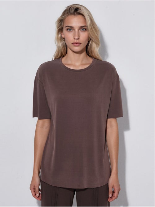 Camiseta de cuello redondo de corte holgado busem - Kiabi Camiseta de cuello redondo de corte holgado busem - Kiabi