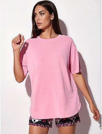Camiseta de cuello redondo de corte holgado busem